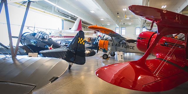 Different types of planes at the Historic Flight Foundation's new musuem