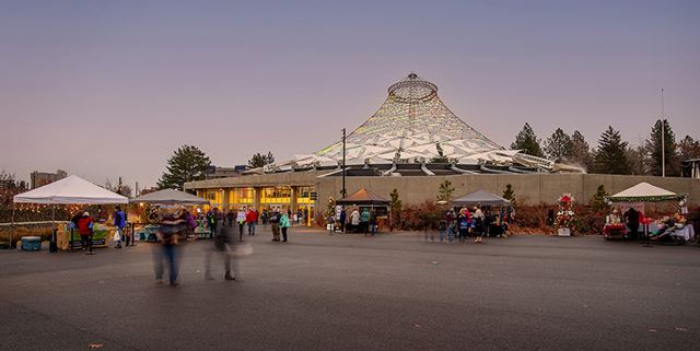 Winter market at the Pavilion in Spokane's Riverfront Park