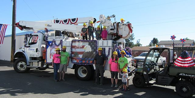 Truck decorated for parade