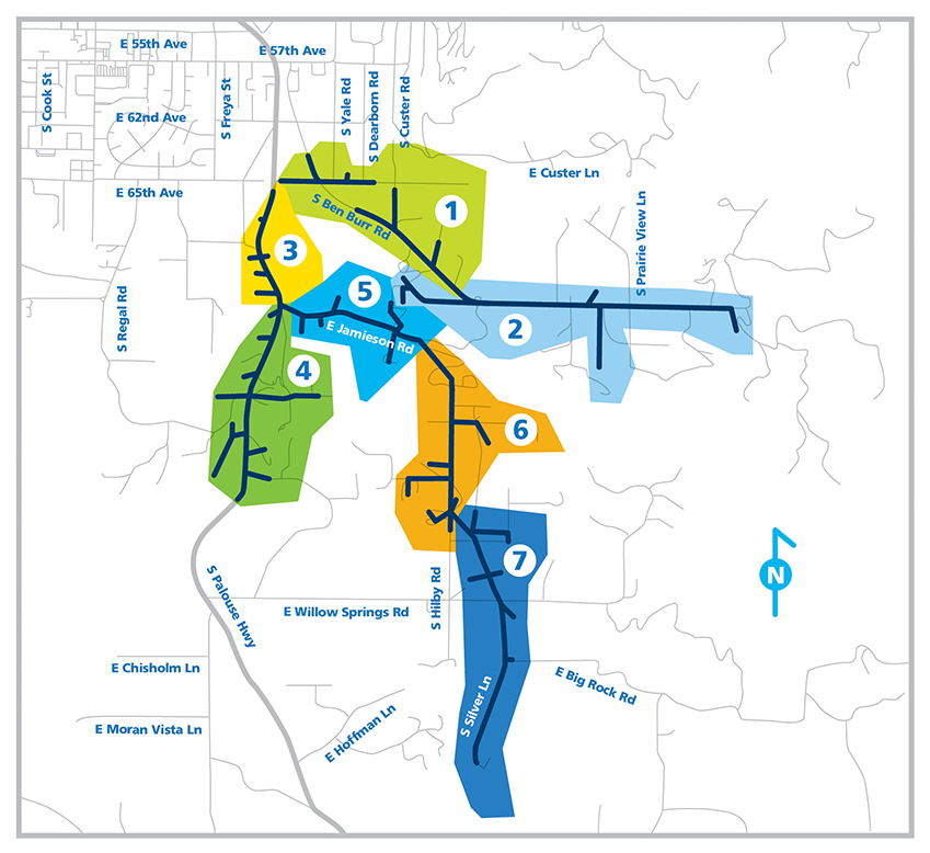 Map of strategic underground planned areas