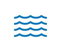 Illustrated icon of water waves